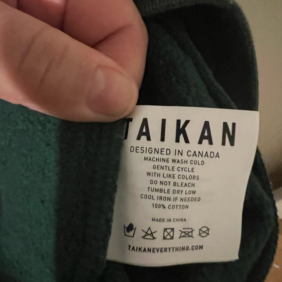 TAIKAN X  Portal Green Hoodie Size Small 100% Cotton - Picture 8 of 9